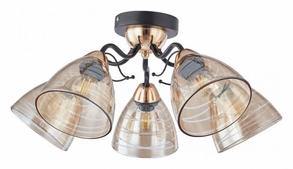 Люстра на штанге Arte Milano Napoli 5 ламп 331234/5 BK+FGD