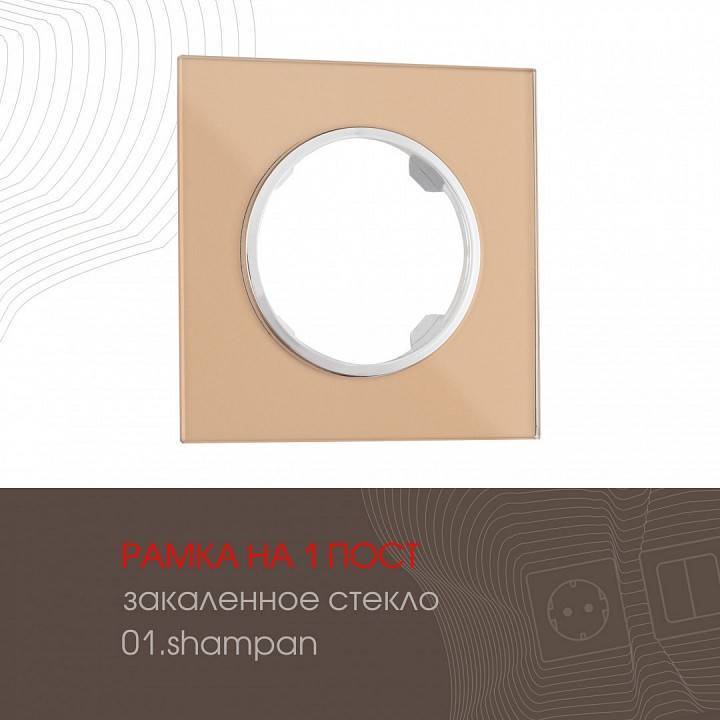Рамка на 1 пост Arte Milano am-502.01 502.01-1.shampan
