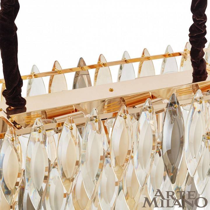 Подвесная люстра Arte Milano AM-99486 12xE14 900x350x380 мм 99486.W900.L350.H380.E14.12 G