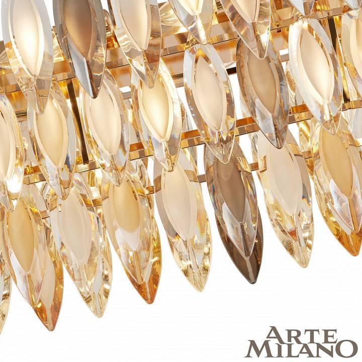 Подвесная люстра Arte Milano AM-99486 12xE14 900x350x380 мм 99486.W900.L350.H380.E14.12 G
