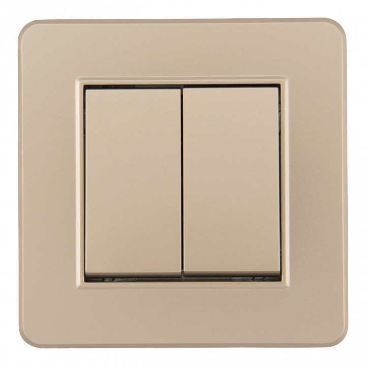 Выключатель двухклавишный Arte Milano SET16-1 SET16-1-30-2 shampan