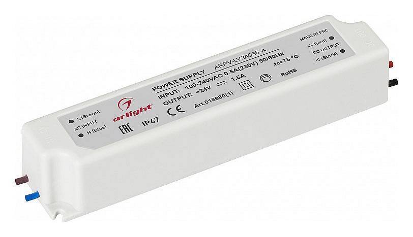 Блок питания Arlight ARPV-LV12020 12 В 20 Вт IP67 018980(1)