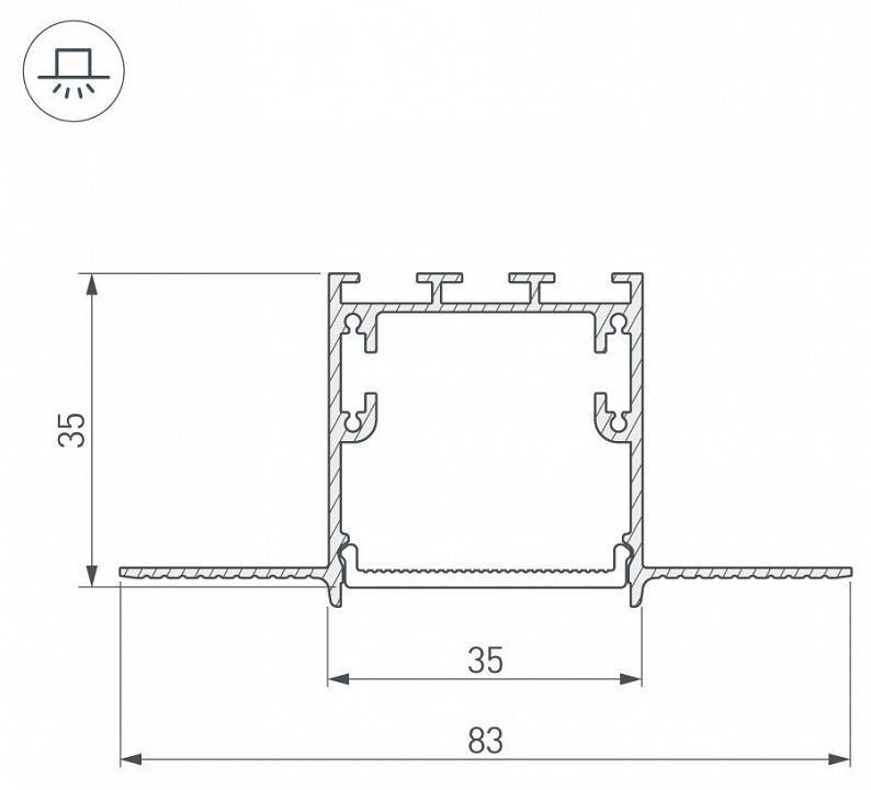 Соединитель угловой L-образный накладной Arlight S-LUX 030093