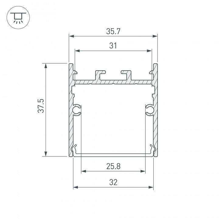 Профиль накладной Arlight SL-LINE 038445
