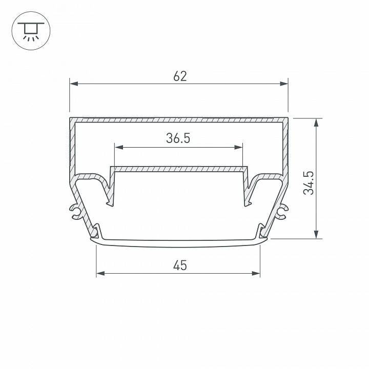 Профиль накладной Arlight STRETCH 040700