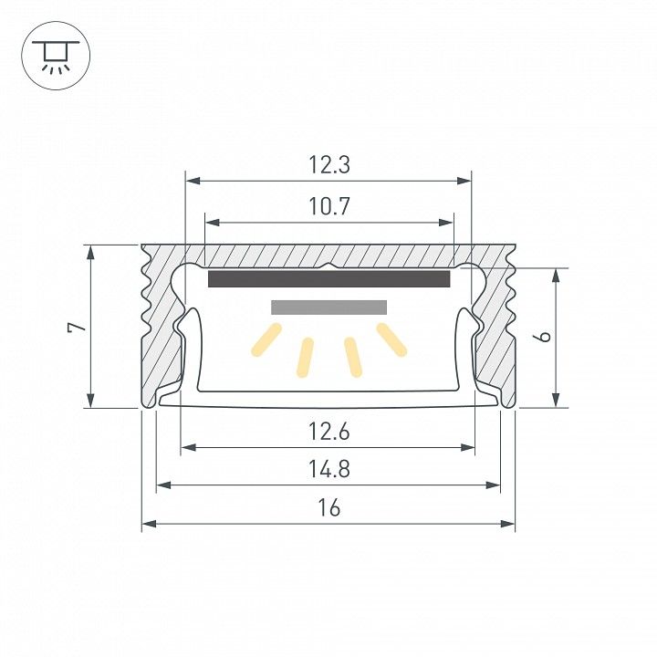 Профиль накладной Arlight SL-SLIM 064819