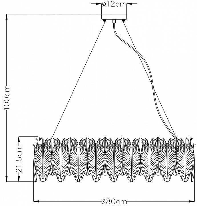 Подвесная люстра Arte Lamp Evie A4052SP-12SG