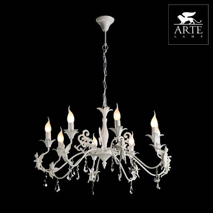 Подвесная люстра Arte Lamp Angelina 8 ламп A5349LM-8WH