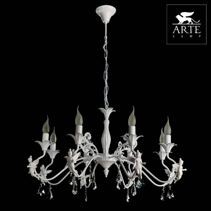 Подвесная люстра Arte Lamp Angelina 8 ламп A5349LM-8WH