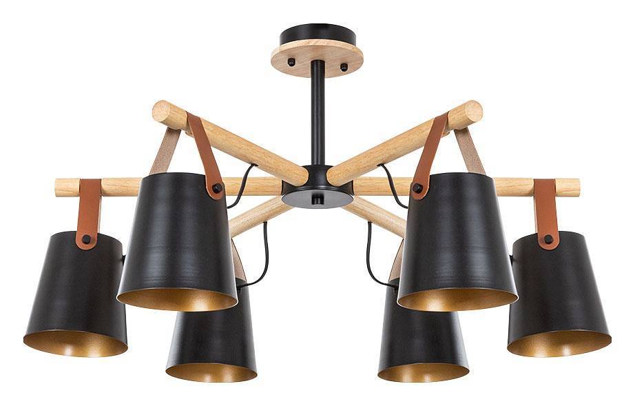 Люстра на штанге Arte Lamp Thomas 6 ламп черная A7032PL-6BK