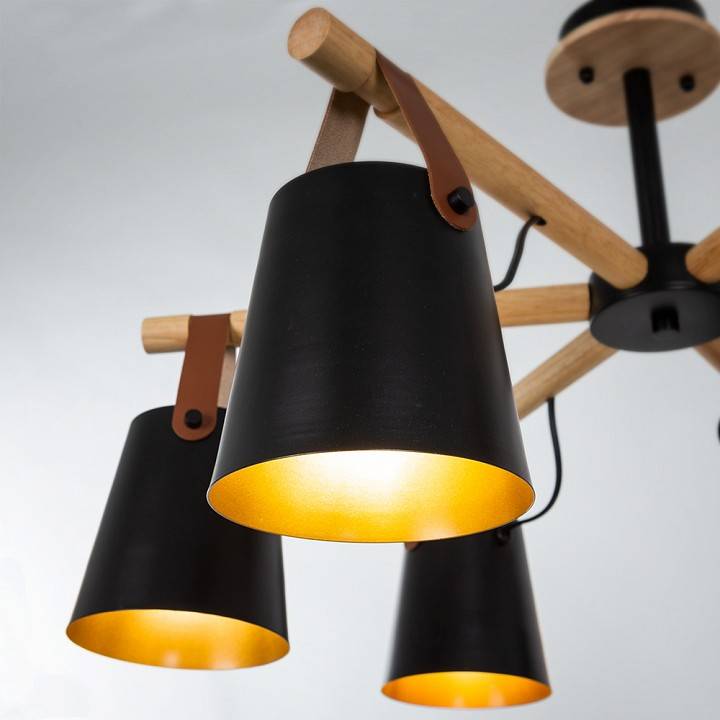 Люстра на штанге Arte Lamp Thomas 6 ламп черная A7032PL-6BK