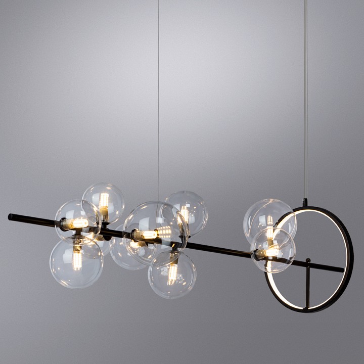 Подвесной светодиодный светильник Arte Lamp Saturn 50 Вт A7790SP-50BK