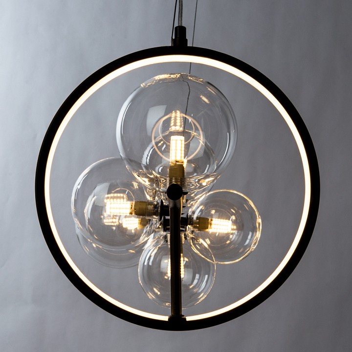 Подвесной светодиодный светильник Arte Lamp Saturn 50 Вт A7790SP-50BK