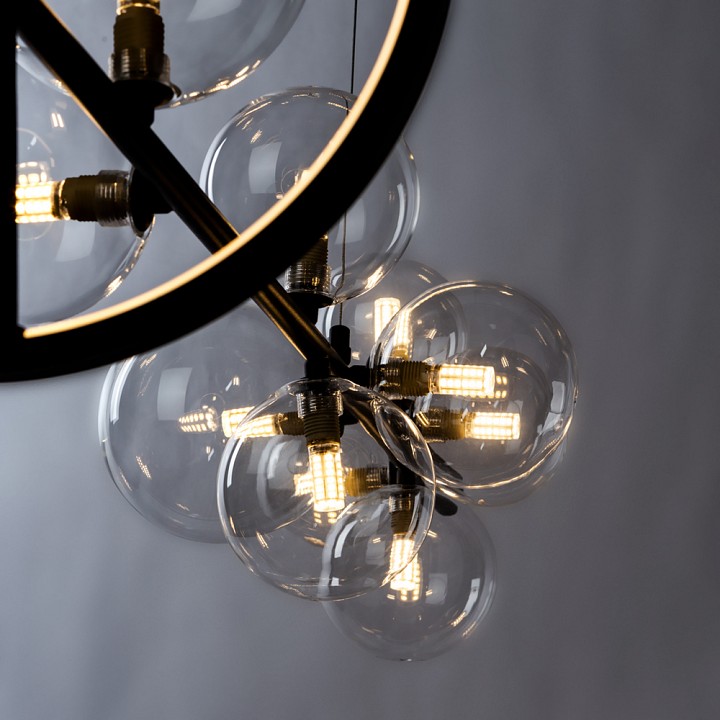 Подвесной светодиодный светильник Arte Lamp Saturn 50 Вт A7790SP-50BK