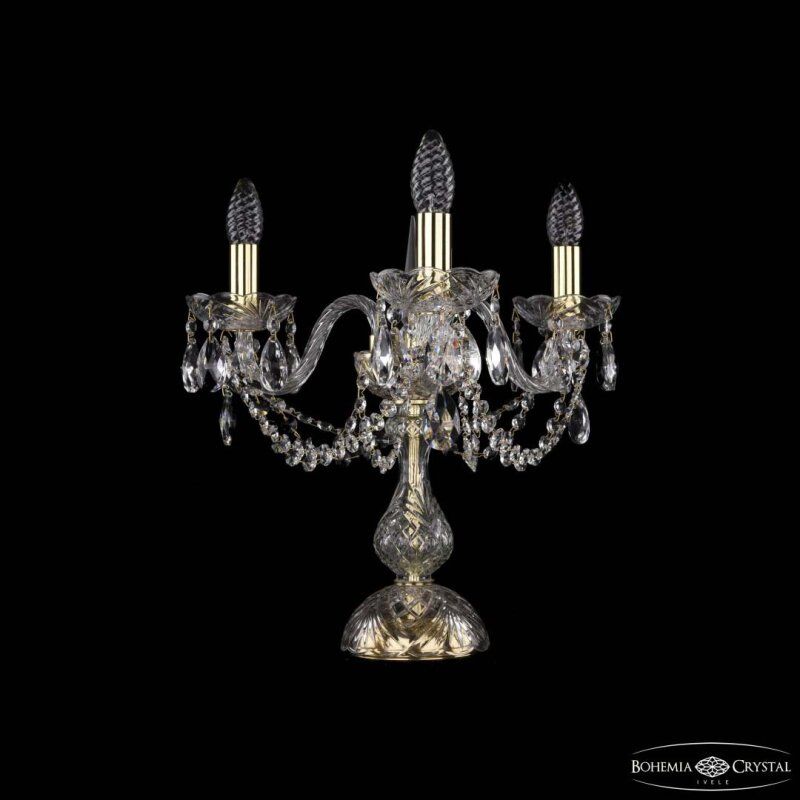 Настольная лампа декоративная Bohemia Ivele Crystal 1402 1402L/3/141-39 G