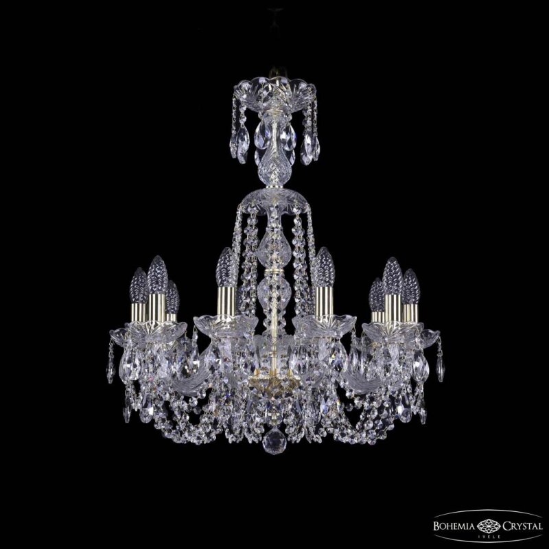 Подвесная люстра Bohemia Ivele Crystal 1402 1402/10/195/XL-64 G