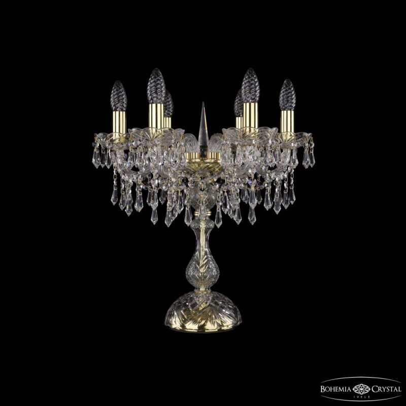 Настольная лампа декоративная Bohemia Ivele Crystal 1403 1403L/6/141-47 G