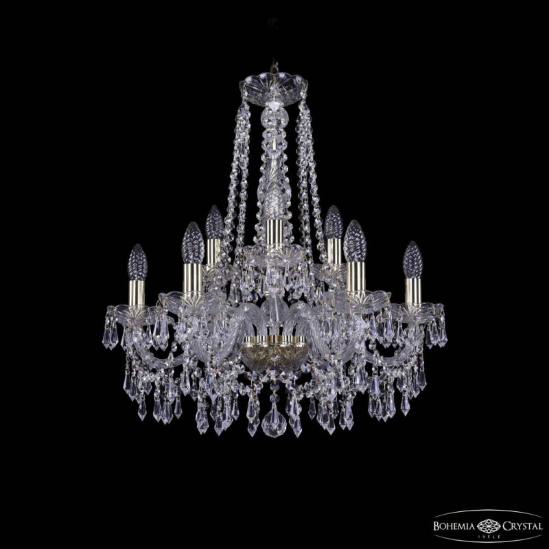 Подвесная люстра Bohemia Ivele Crystal 1403 1403/6+3/195/h-60 G