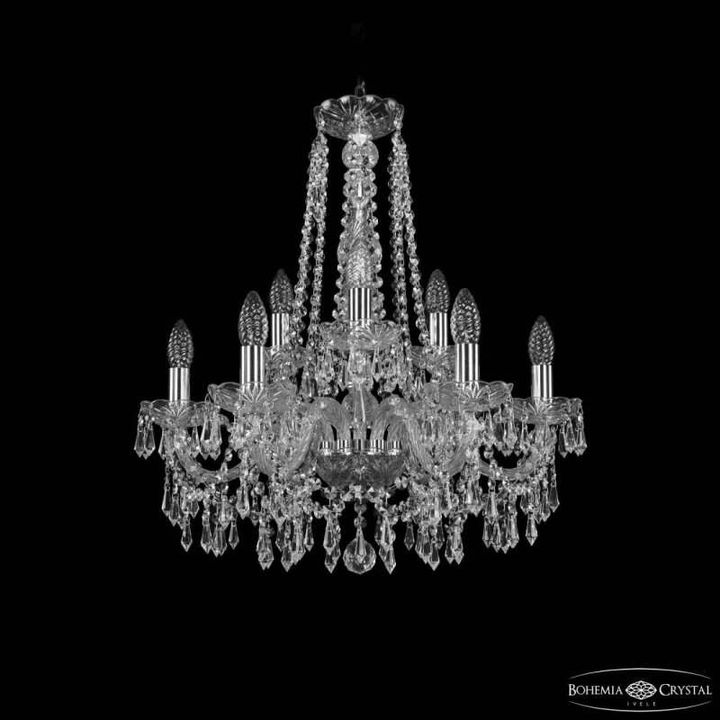Подвесная люстра Bohemia Ivele Crystal 1403 1403/6+3/195/h-60 Ni