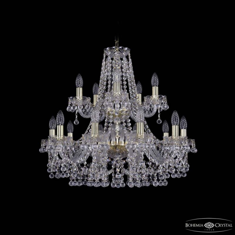Подвесная люстра Bohemia Ivele Crystal 1409 1409/10+5/240/2d G
