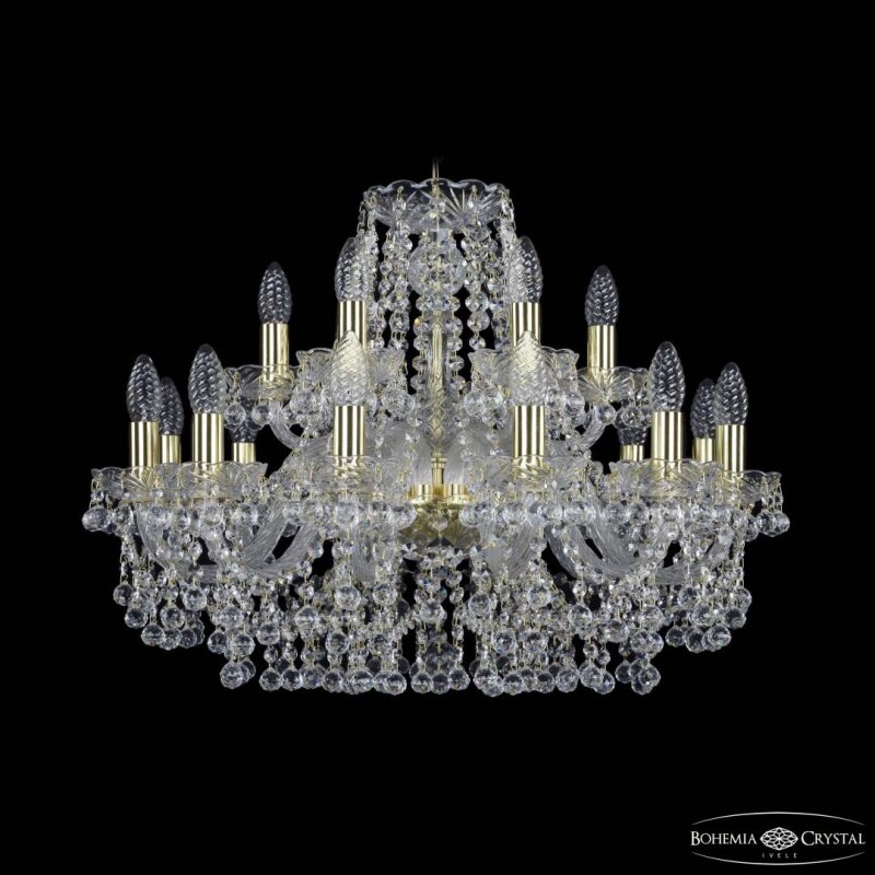 Подвесная люстра Bohemia Ivele Crystal 1409 1409/12+6/240 G