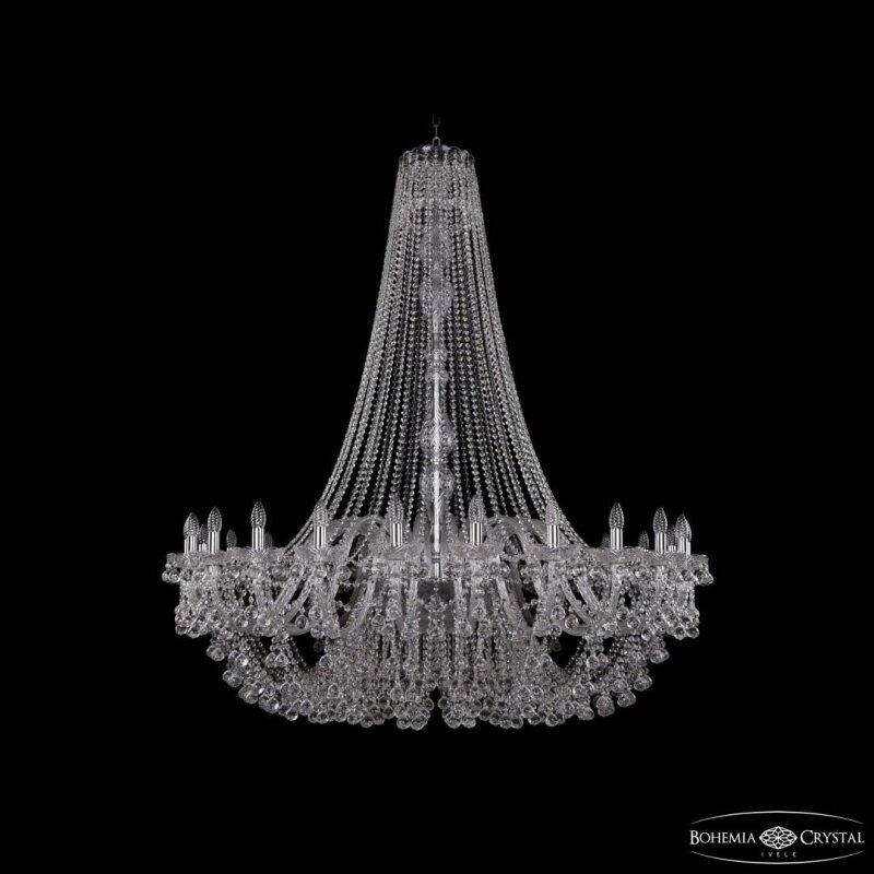 Подвесная люстра Bohemia Ivele Crystal 1409 1409/24/530/h-160 Ni