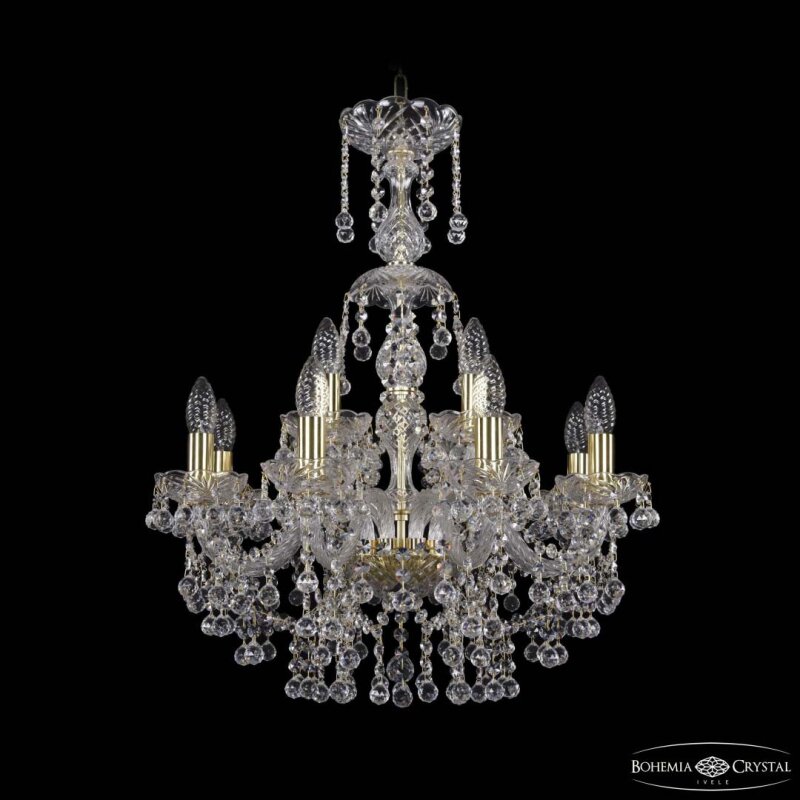 Подвесная люстра Bohemia Ivele Crystal 1409 1409/8+4/195/XL-68 G