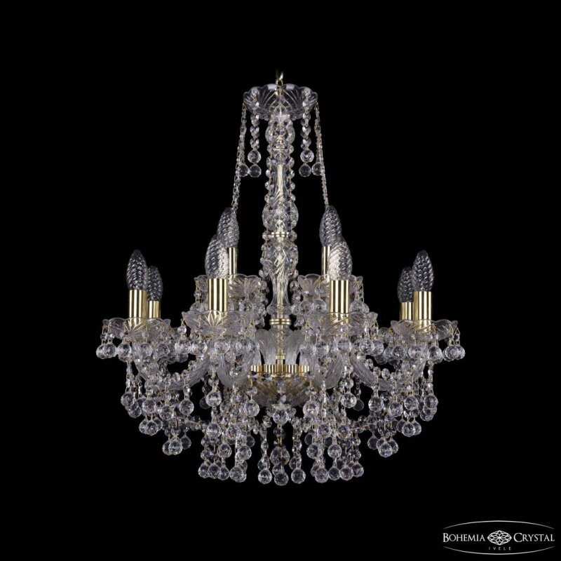 Подвесная люстра Bohemia Ivele Crystal 1409 1409/8+4/195/h-62 G