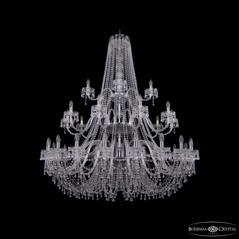 Подвесная люстра Bohemia Ivele Crystal 1410 1410/20+10+5/530/3d Ni V0300