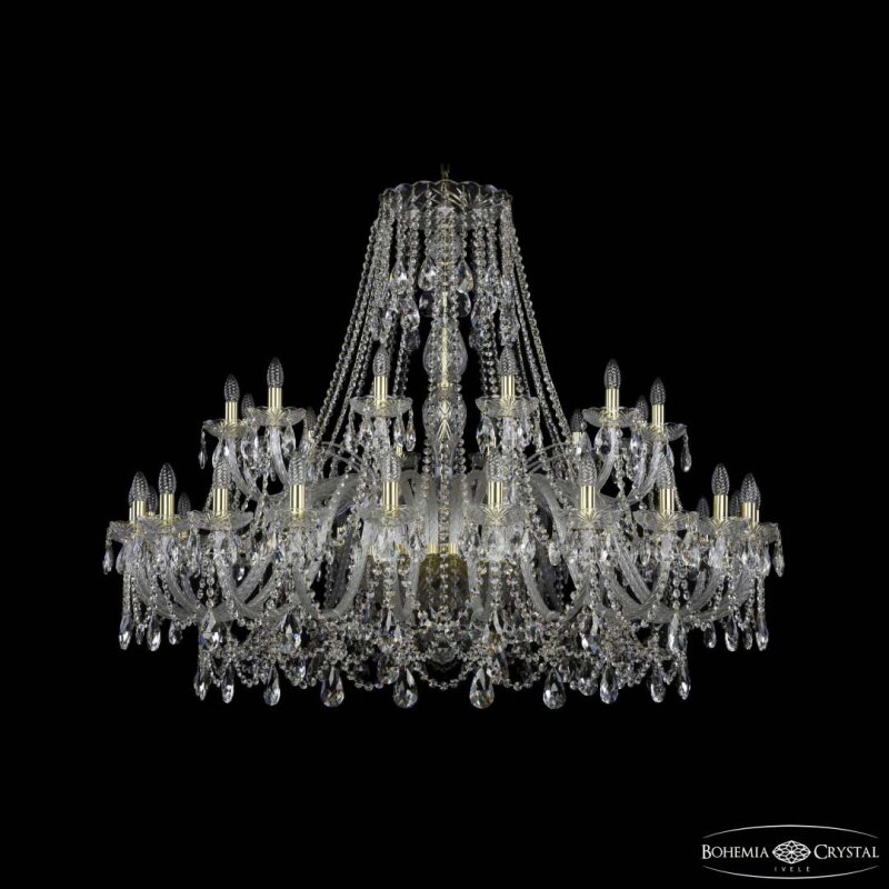 Подвесная люстра Bohemia Ivele Crystal 1411 1411/24+12/530 G