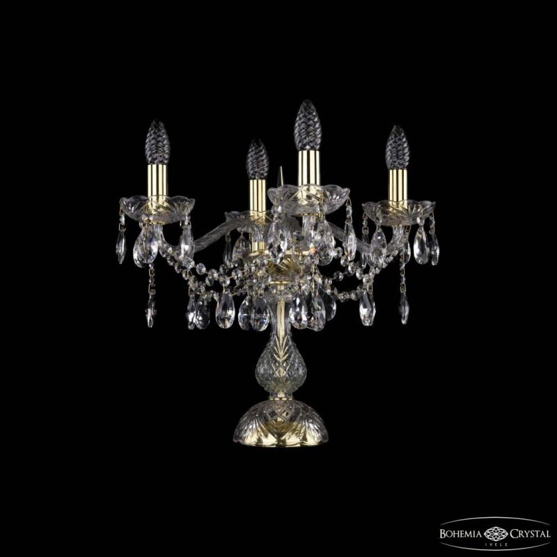 Настольная лампа декоративная Bohemia Ivele Crystal 1413 1413L/4/141-39 G