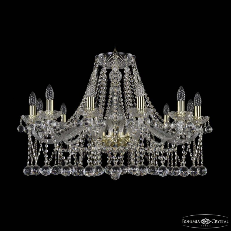 Подвесная люстра Bohemia Ivele Crystal 1413 1413/12/300 G Balls