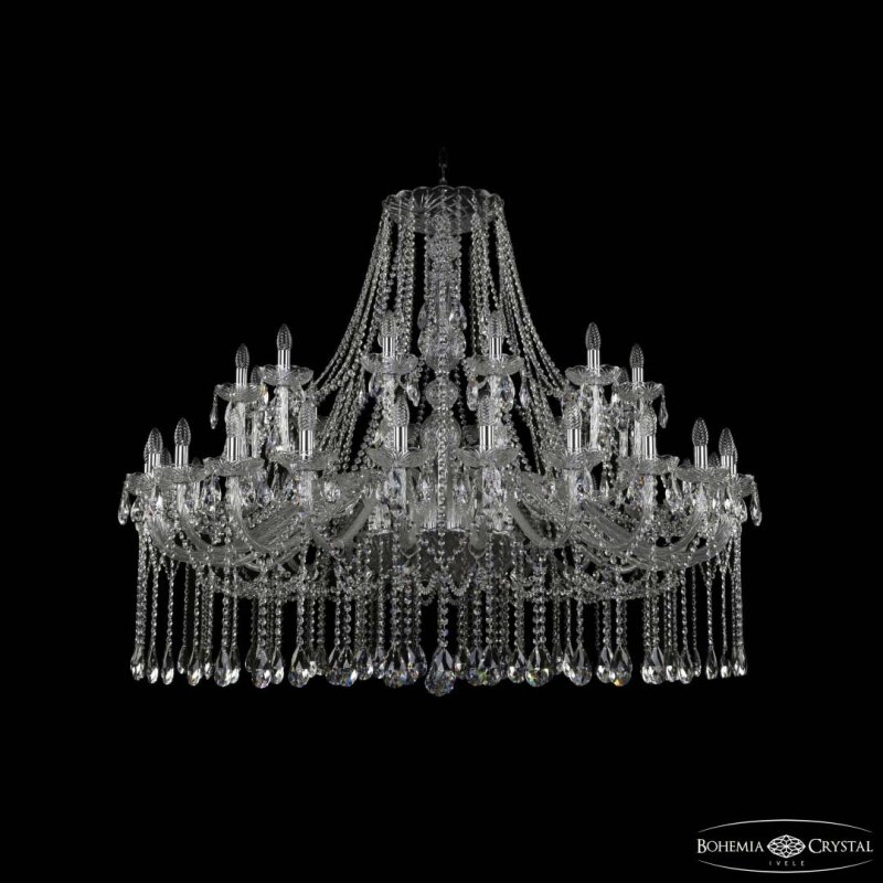 Подвесная люстра Bohemia Ivele Crystal 1413 1413/24+12/530 Ni