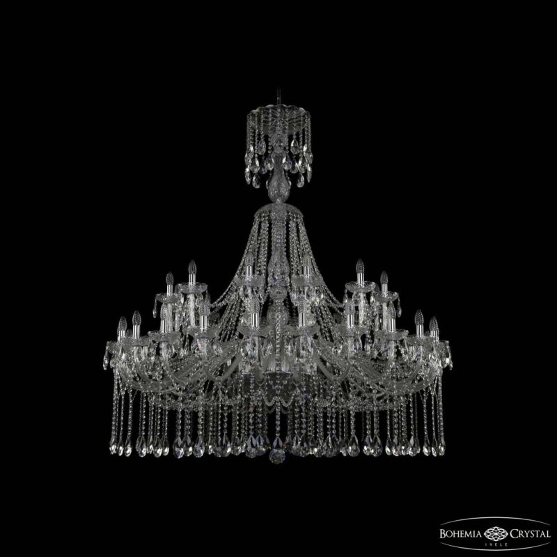 Подвесная люстра Bohemia Ivele Crystal 1413 1413/24+12/530/XL-160 Ni