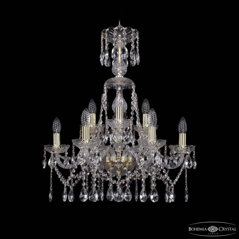 Подвесная люстра Bohemia Ivele Crystal 1413 1413/6+3/200/XL-66 G