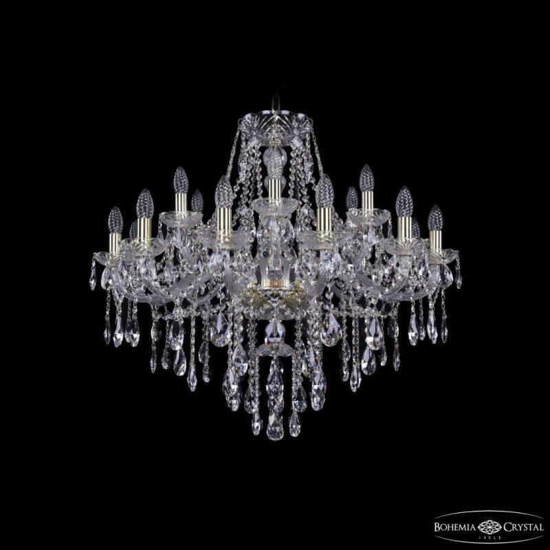 Подвесная люстра Bohemia Ivele Crystal 1415 1415/12+6/300 G