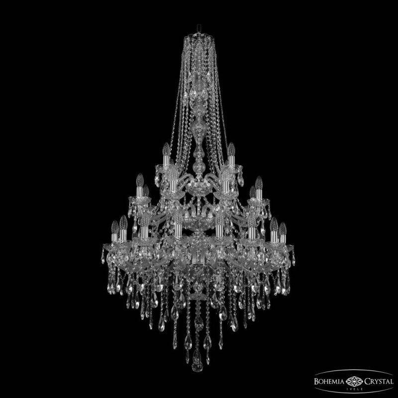 Подвесная люстра Bohemia Ivele Crystal 1415 1415/16+8+4/300/h-155/3d Ni