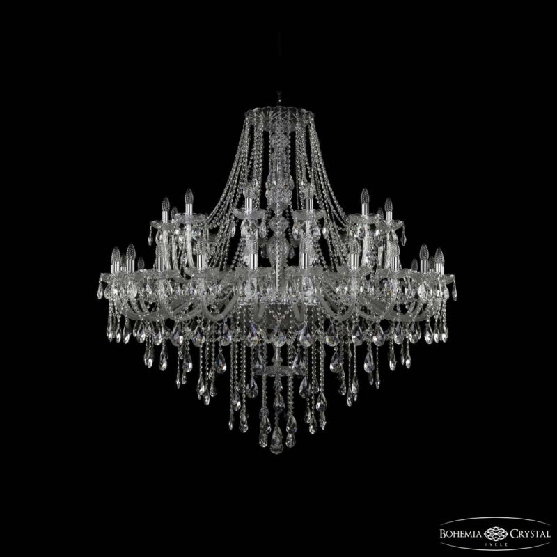 Подвесная люстра Bohemia Ivele Crystal 1415 1415/24+12/530 Ni