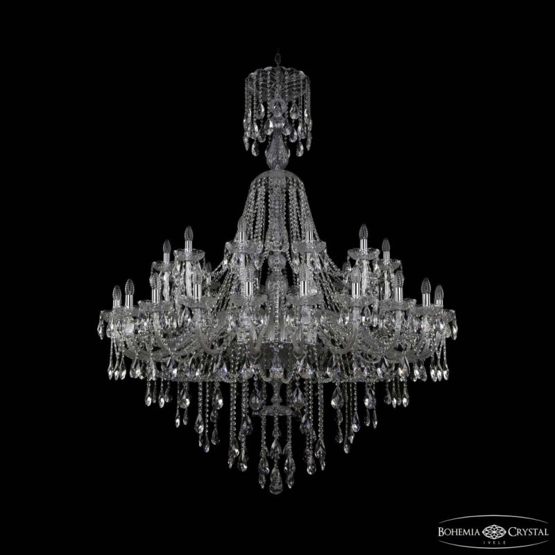 Подвесная люстра Bohemia Ivele Crystal 1415 1415/24+12/530/XL-186 Ni