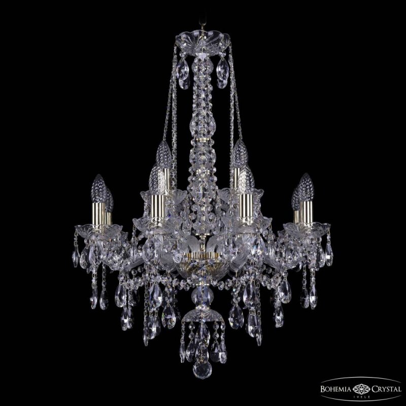 Подвесная люстра Bohemia Ivele Crystal 1415 1415/8+4/200/h-75 G