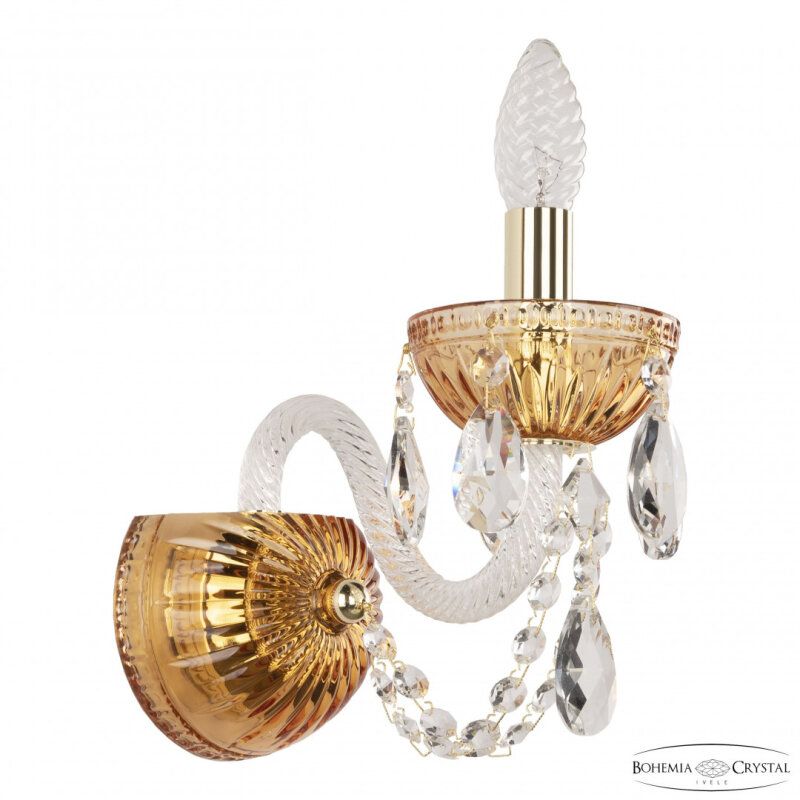 Бра Bohemia Ivele Crystal 5402 5402B/1/141 G Amber/M-1G