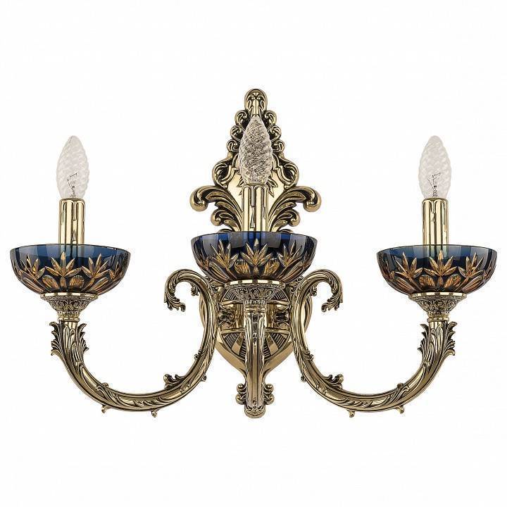 Бра Bohemia Ivele Crystal 7109 7109B15/3/210 GB P Amber-Blue/H-1I