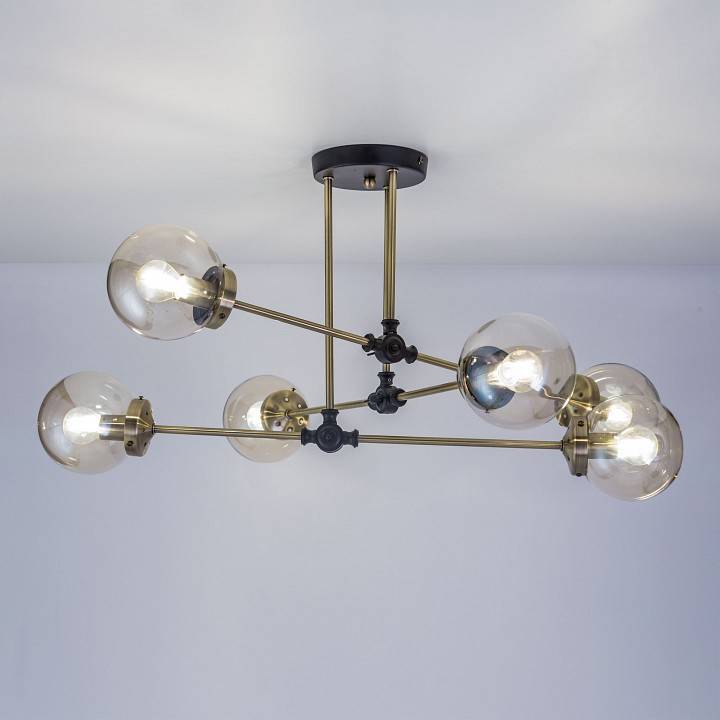 Люстра на штанге Citilux Планета 6хE27 CL105165