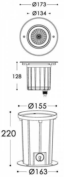 Светильник грунтовый Deko-Light COB 12 Soft WW 730420