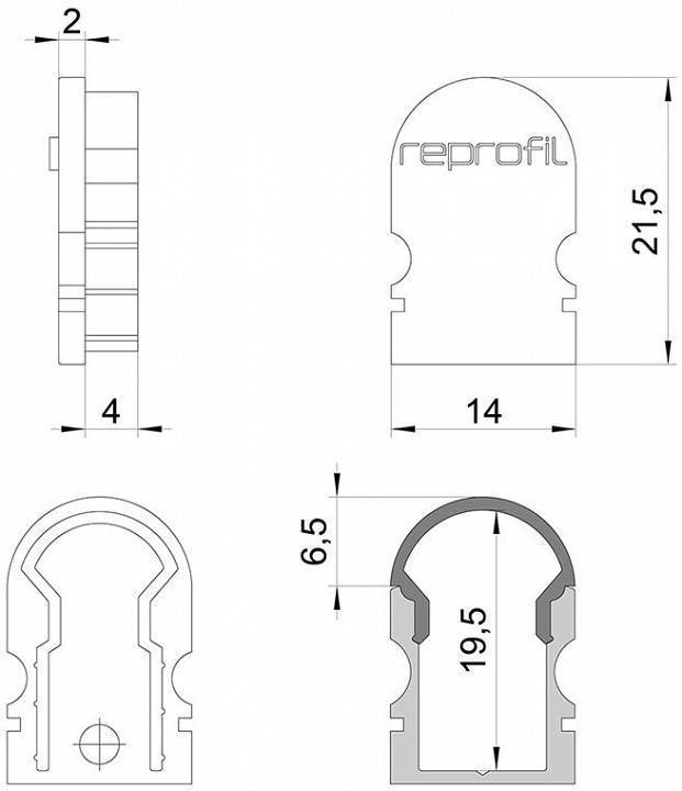 Набор из 10 заглушек для профиля Deko-Light R-AU-02-08 979600
