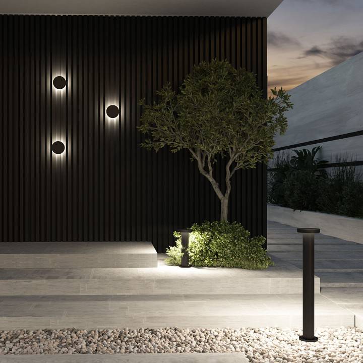 Наземный низкий светильник Denkirs Dramen DK9704-BK