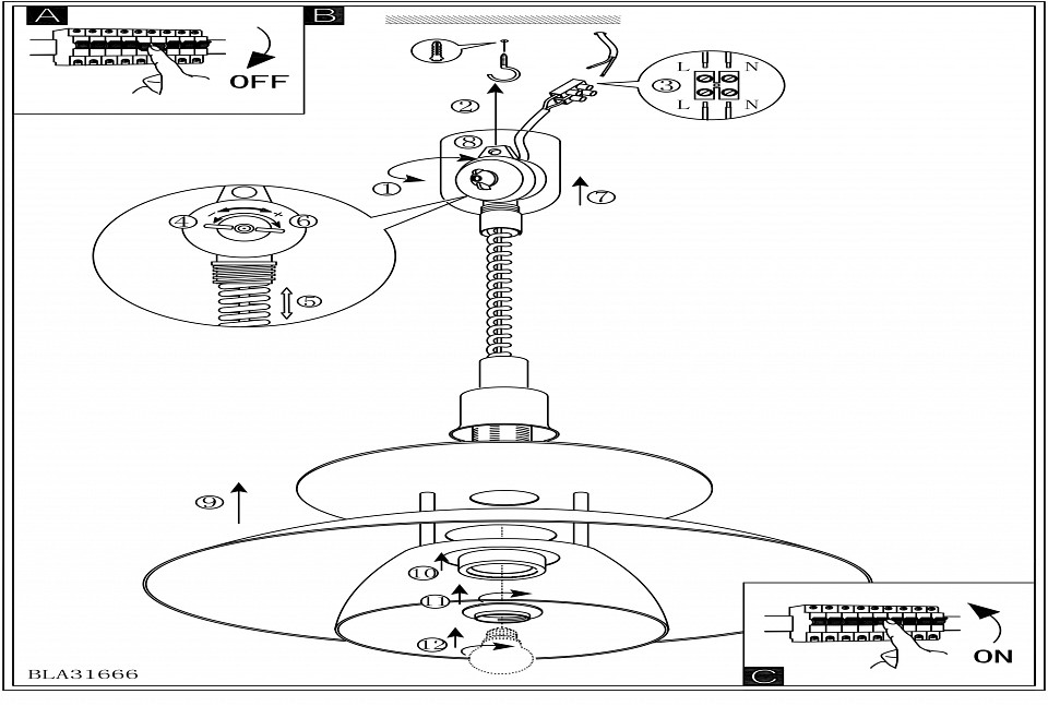 Подвесной светильник Eglo Brenda 1xE27 31666
