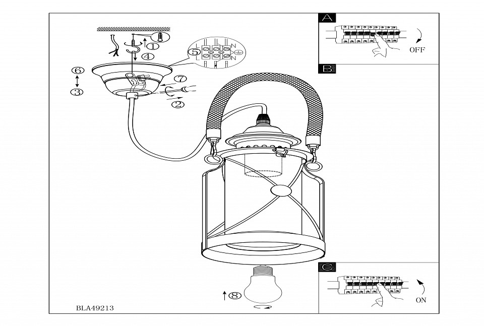 Подвесной светильник Eglo ПРОМО Bradford 49213