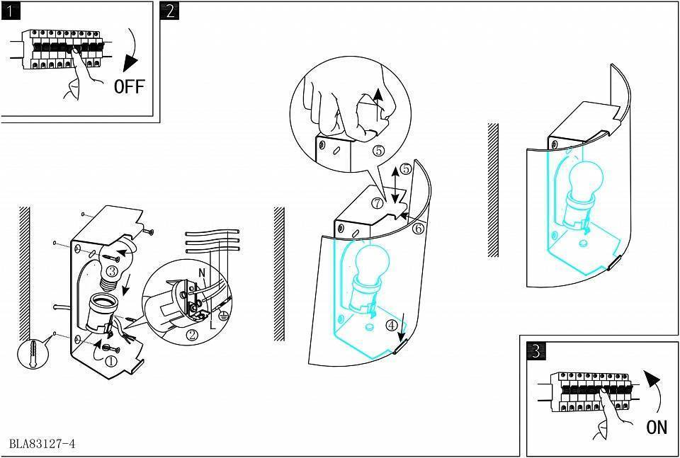 Накладной светильник Eglo Grafik E27 84028