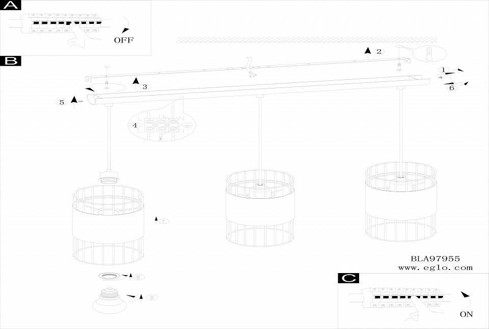 Подвесной светильник Eglo ПРОМО Norumbega 97955